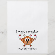 I want a monkey for Christmas Flyer Design
