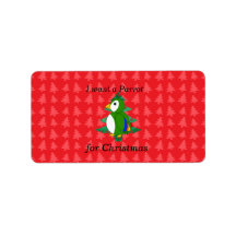 i want a parrot for christmas personalized address label