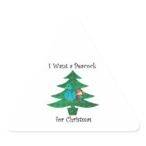 I want a peacock for Christmas Stickers