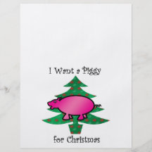 I want a piggy for christmas flyers