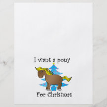 I want a pony for Christmas Flyer