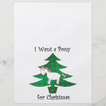 I want a pony for Christmas Flyers