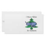 I want a rhino for christmas personalized photo card