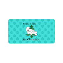 I want a seal for christmas personalized address label