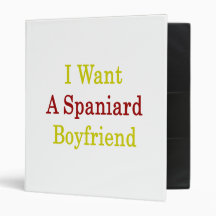 I Want A Spaniard Boyfriend Binders