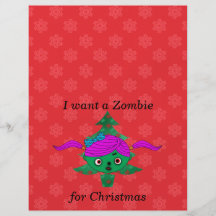 I want a zombie for christmas flyers