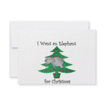 I want an elephant for christmas invite