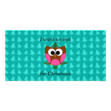 I want an owl for christmas photo cards