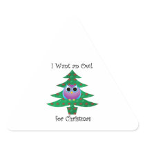 I want an owl for Christmas Stickers