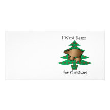 I want bears for christmas photo card template
