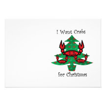 I want crabs for christmas personalized invitation