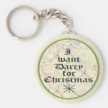 I Want Darcy for Christmas Key Chain