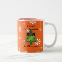 I want frankenstein for christmas mugs