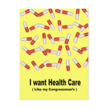 I want health care like my congressman's post card