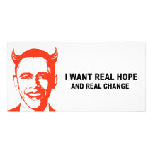 I want real hope and real change photo card template