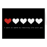 I want to spend my remaining life with you card