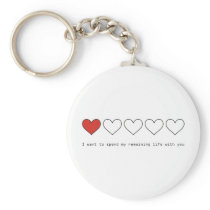 I want to spend my remaining life with you key chains
