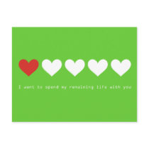 I want to spend my remaining life with you post cards