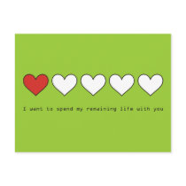I want to spend my remaining life with you postcards