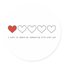 I want to spend my remaining life with you stickers
