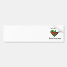I want you for christmas heart red bow bumper sticker