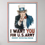 I want YOU! for United States Army posters