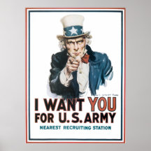 I want YOU! for United States Army Posters