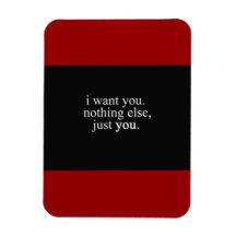 I WANT YOU NOTHING ELSE JUST YOU LOVE COMMENTS EXP FLEXIBLE MAGNET