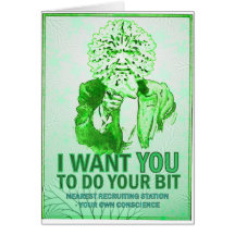 I Want You to do your bit - Green Man Speaks Cards