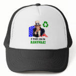 I want you to recycle! hats