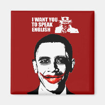 I WANT YOU TO SPEAK ENGLISH 2 FRIDGE MAGNETS