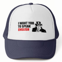 I WANT YOU TO SPEAK ENGLISH 2 MESH HATS