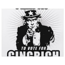 I want you to vote Gingrich Personalized Flyer
