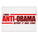 I was Anti-Obama before it was cool Red Greeting Card