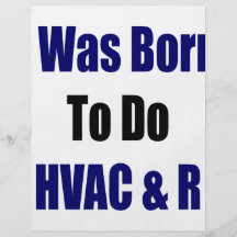 I Was Born To Do HVAC R Flyer Design