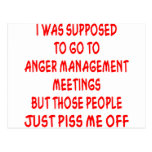 I Was Supposed To Go To Anger Management Postcard