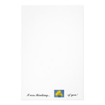 I was thinking of you! stationery Yellow Daffodils
