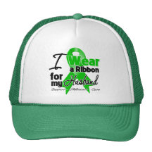 I Wear a Green Ribbon For My Husband Mesh Hats