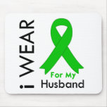 I Wear a Green Ribbon For My Husband Mousepads