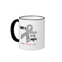 I Wear a Grey Ribbon For My Daughter Coffee Mugs