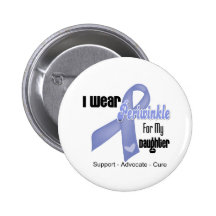 I Wear a Periwinkle Ribbon For My Daughter Pins