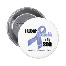 I Wear a Periwinkle Ribbon For My Son Pinback Button