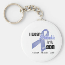 I Wear a Periwinkle Ribbon For My Son Keychains
