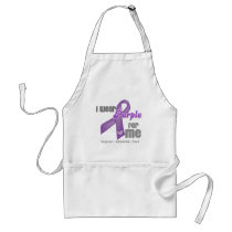I Wear a Purple Ribbon For Me Aprons