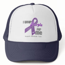 I Wear a Purple Ribbon For Me Mesh Hats