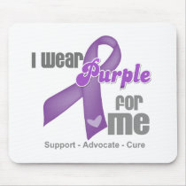 I Wear a Purple Ribbon For Me Mousepad