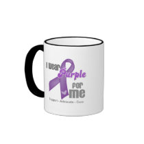 I Wear a Purple Ribbon For Me Coffee Mugs