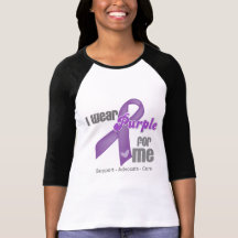 I Wear a Purple Ribbon For Me T-shirts