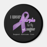 I Wear a Purple Ribbon For My Daughter Fridge Magnets