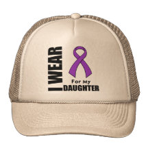 I Wear a Purple Ribbon For My Daughter Trucker Hat